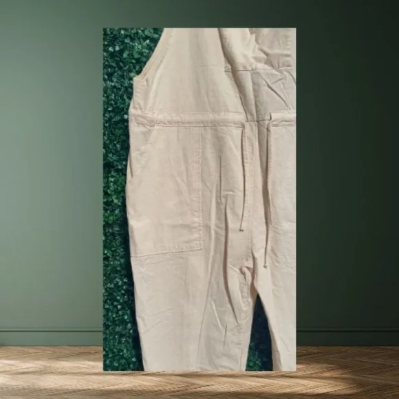 Light Beige Casual Cotton Overalls – Size 2XL - Picture 4 of 5